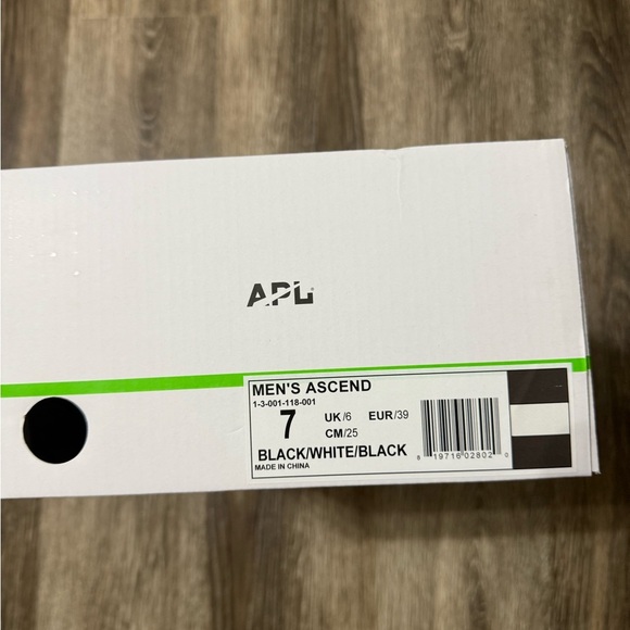 Athletic Propulsion Lab APL Shoes Mens Sz:7 Training Shoes Ascend Black/White - Picture 8 of 8
